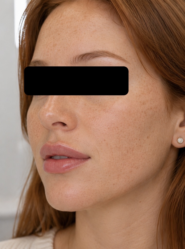 Después del relleno de labios con ácido hialurónico en Rosario — resultado natural